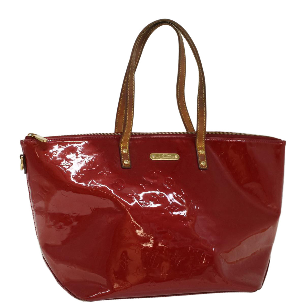 LOUIS VUITTON Monogram Vernis Bellevue GM Hand Bag Red M93587 LV Auth yb289